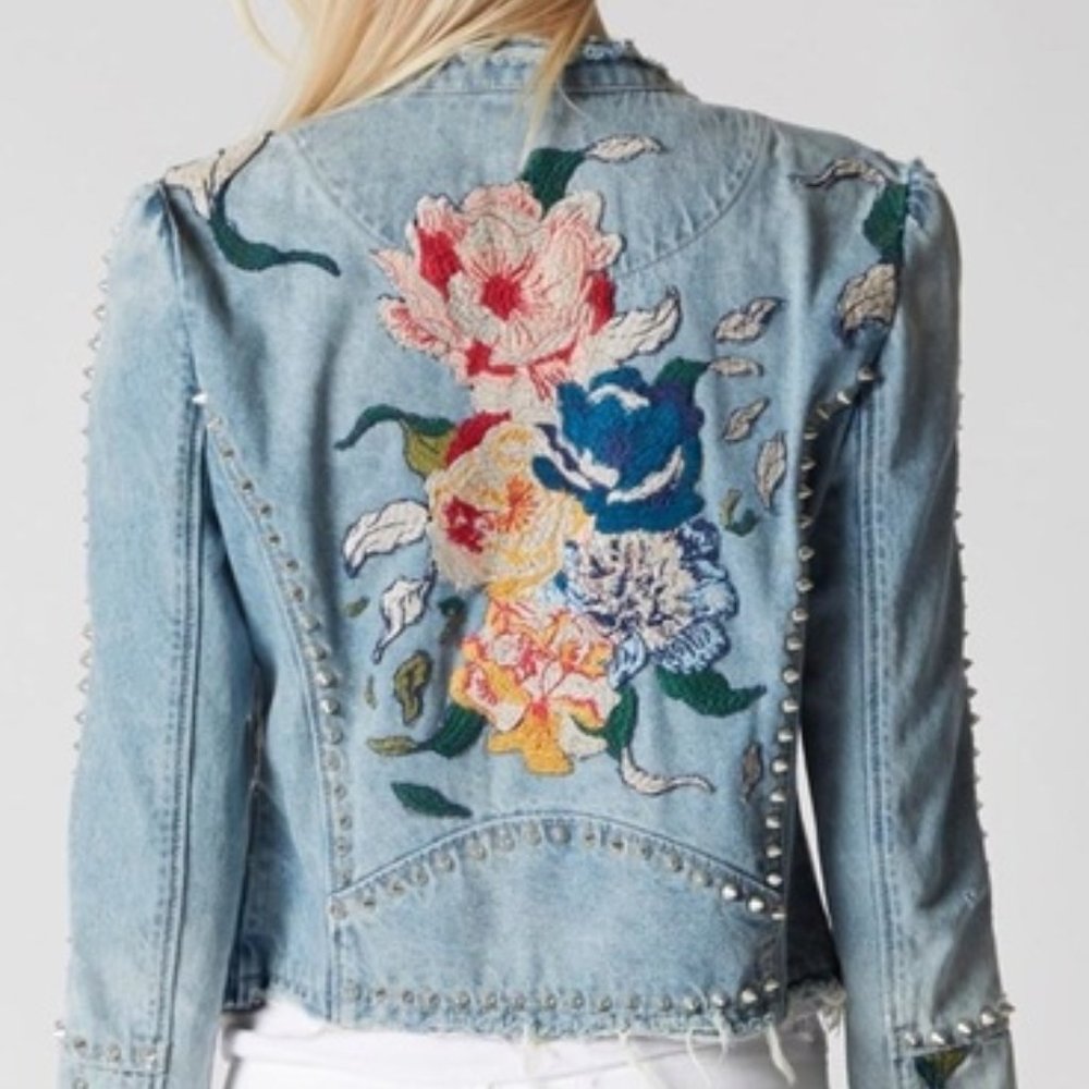 BlankNYC Embroidered Jean Jacket